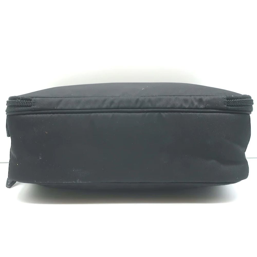 Prada Toiletry Bag Black Nylon & Saffiano Leather Top Handle Travel Pouch - Picture 8 of 12